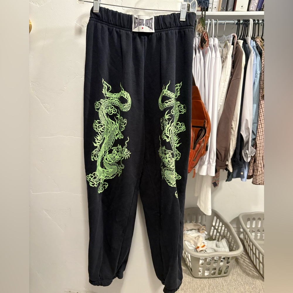 dragon embellished sweatpants